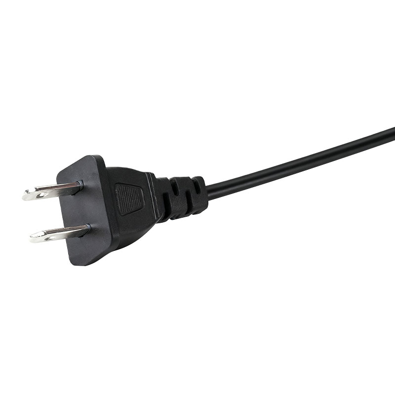 Amerikan Standardı 2 Pimli Düz Fiş 2 Pimli Yuvarlak Güç Kablosu
